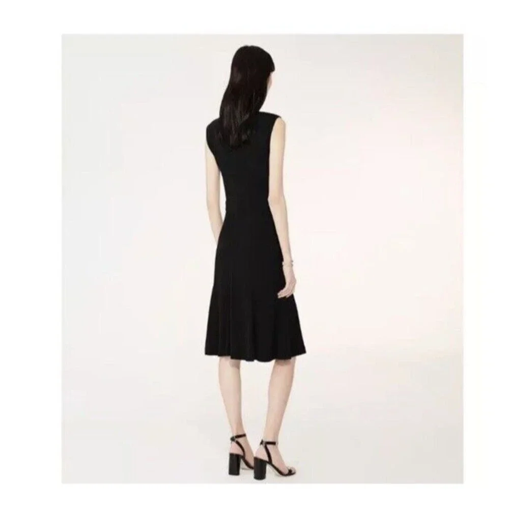 TORY BURCH AUBREY BLACK MIDI DRESS Wedding Guest Cocktail